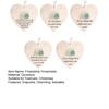 5Pcs Heart-Shaped Sea Glass Friendship Decor Timeless Friendship Heart Keepsake for Best Friends Ceramics Heart Ornament for Christmas Tree