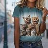 Женская летняя футболка с принтом милого кота Гарфилда, футболки с коротким рукавом, повседневные топы с принтом