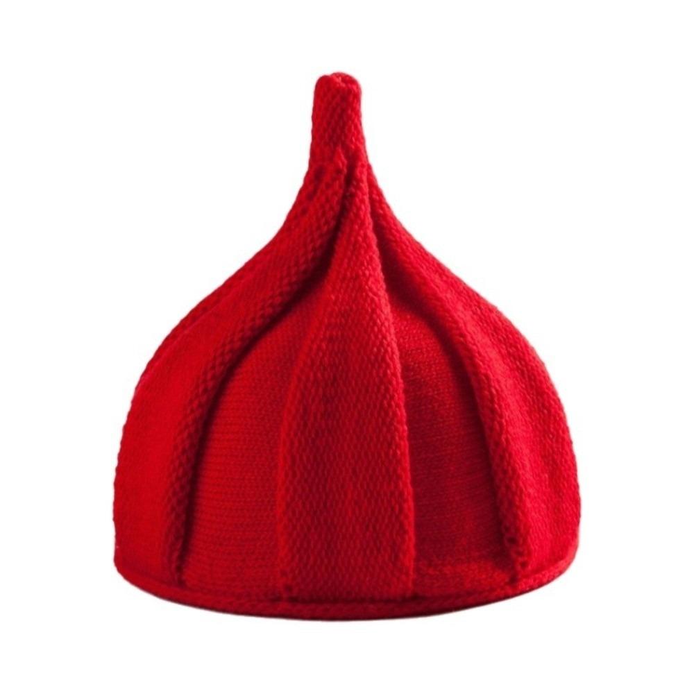 Korean Style Knitted Beanie Hat Twist Pullover Hat Simple Nipple Hat Outdoor