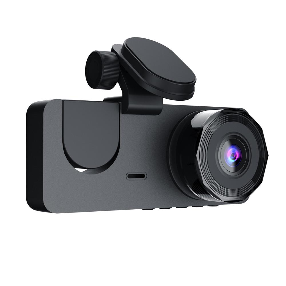 1080P DVR Dash Camera Front & Inside & Rear Camera Driving Recorder 2 Inch Screen Dashcam Support