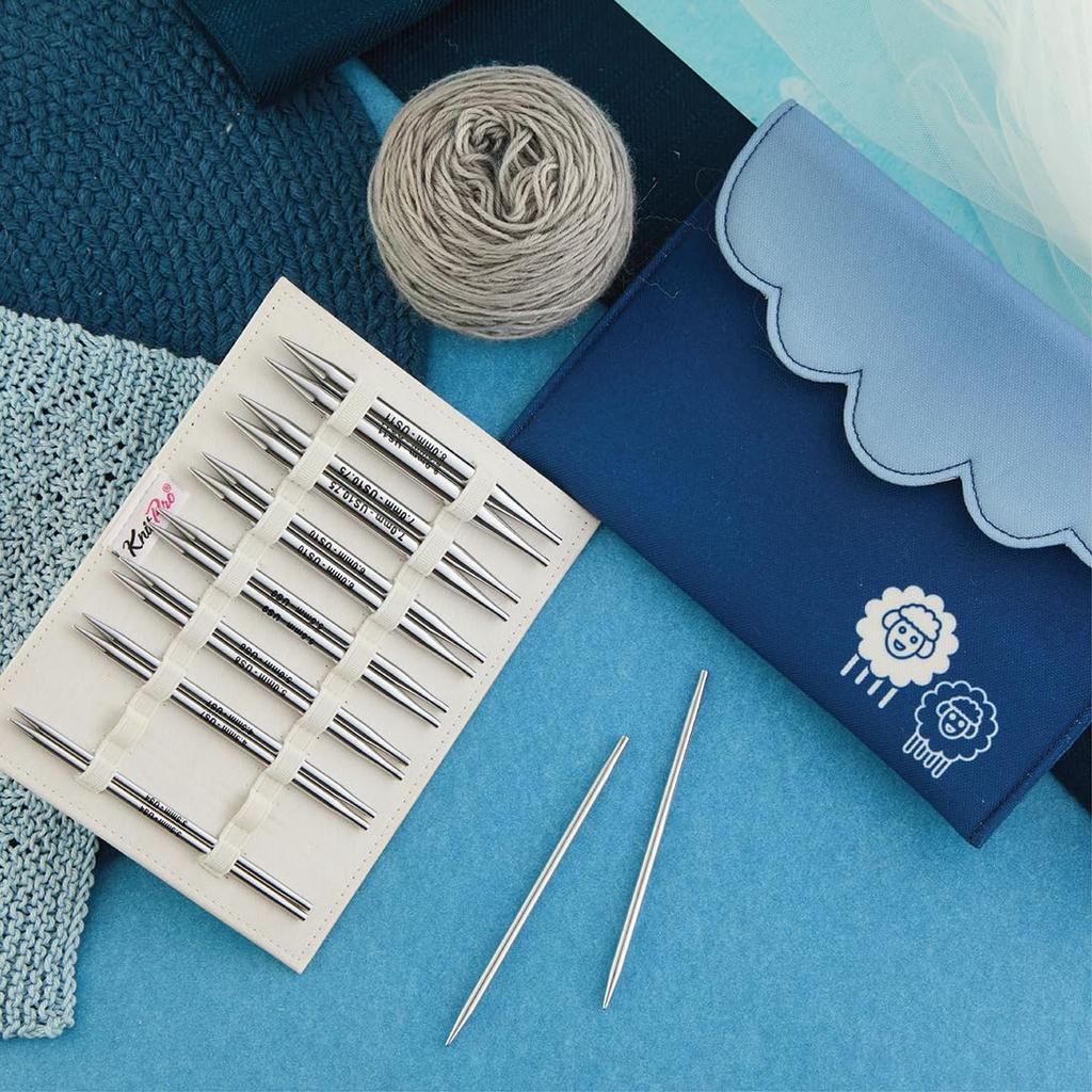 Knit Pro Nova Металлические сменные круговые спицы Новый роскошный набор вращающийся тросик для вязания ручной работы (10616) [КН]