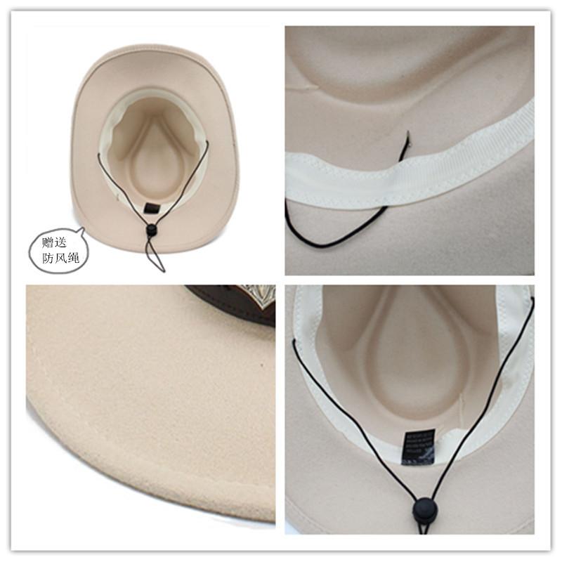 Шерстяной цилиндр, тибетская ковбойская шляпа в западном стиле, мягкая твидовая шляпа для верховой езды, для мужчин, женщин и детей