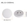 10pcs Fabric Cloth Covered Button 30mm Metal Round Sewing Buttons, White/Khaki/Light Blue/Alloy Orange