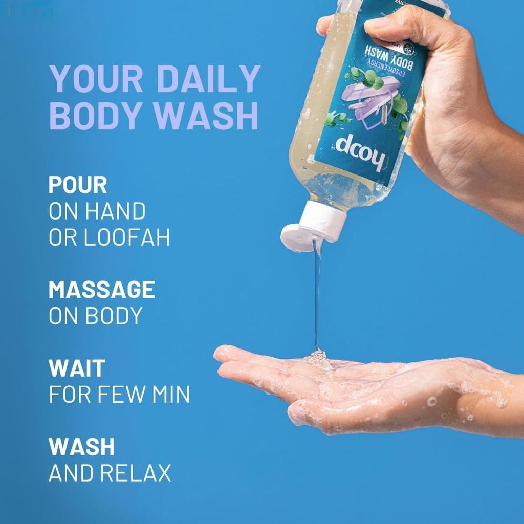 Hoop Epsom Body Wash 300 Ml Pack of 1 for Relaxation, Lavender Shower, Hand Foot Soak, Muscle Relief