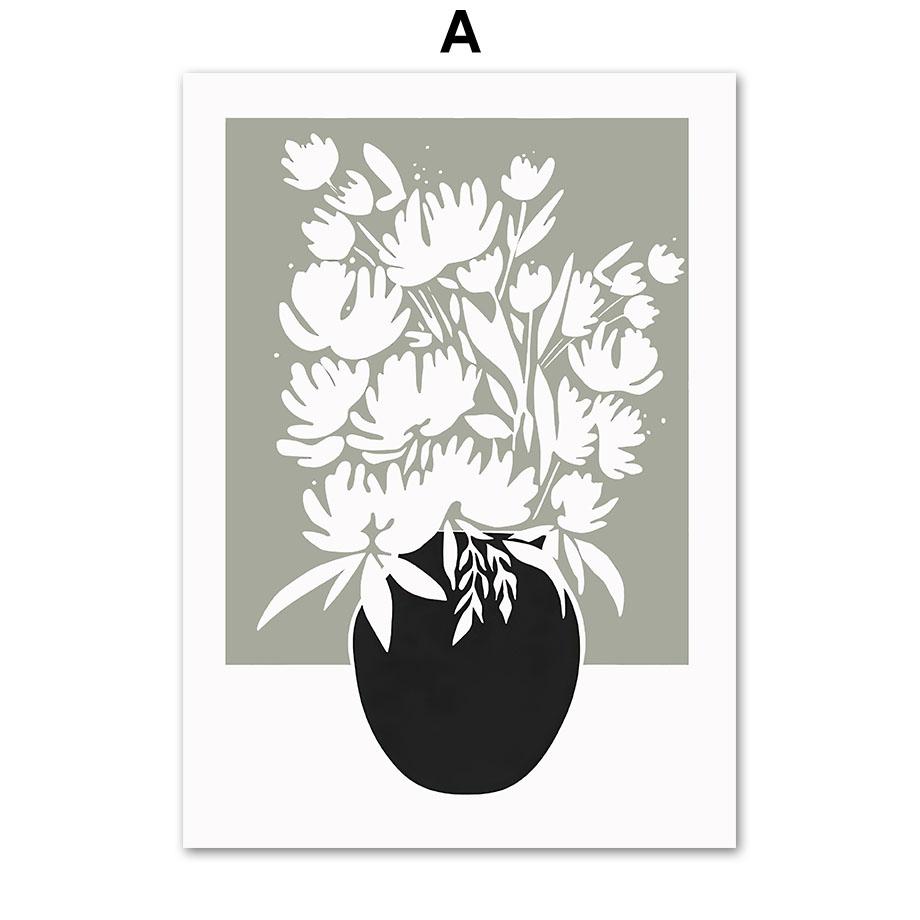 Лунное дерево лист геометрическая кривая линия ботанические современные постеры и принты настенная живопись на холсте Декор фотографии для гостиной