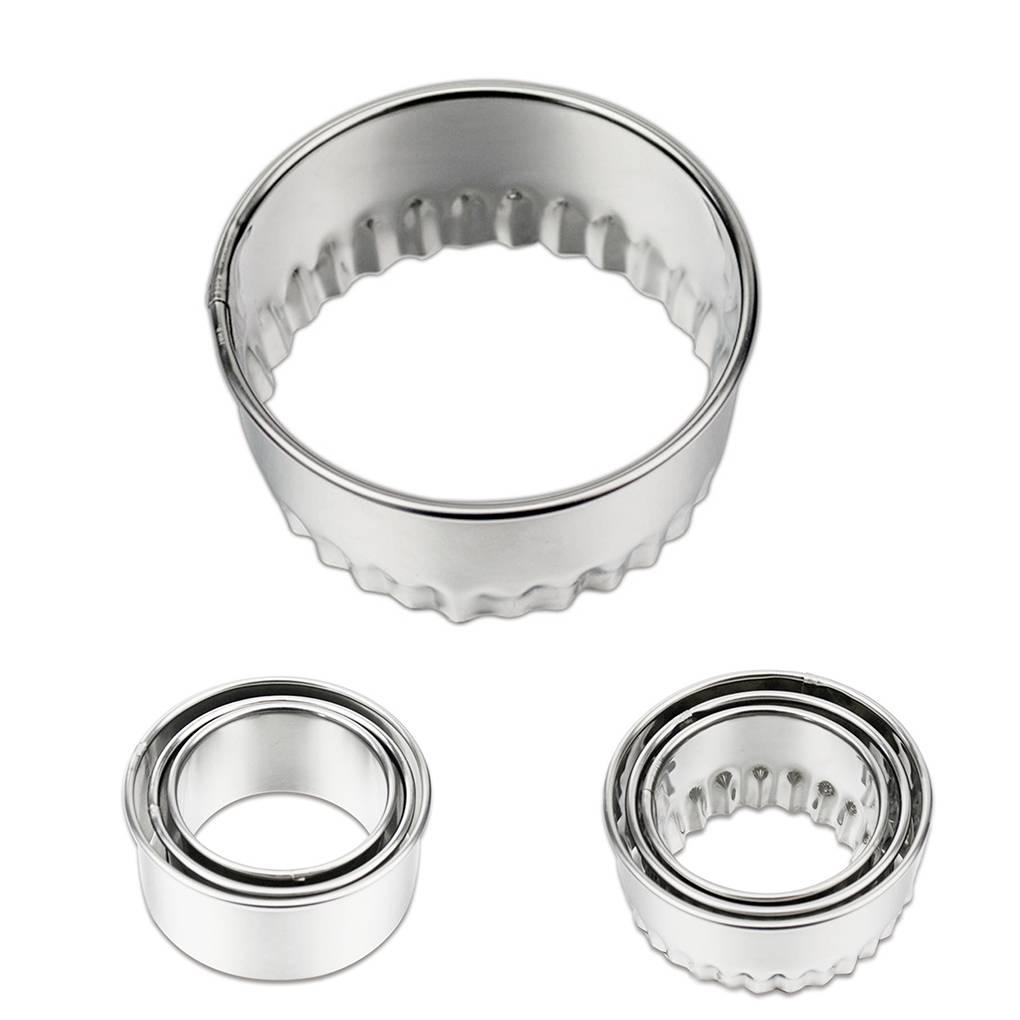 3Pcs Dumpling Wrapper Cutter Mold Stainless Steel Round Dumpling Maker Tool DIY