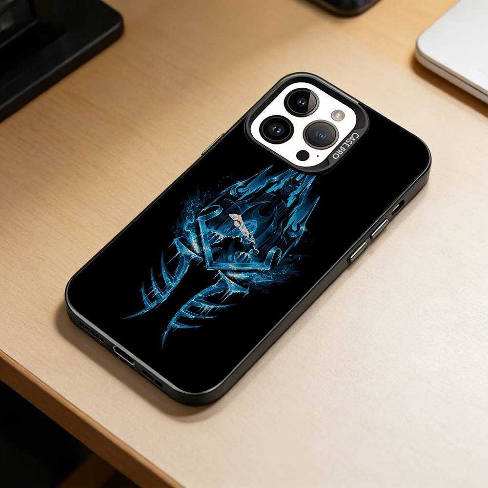 Чехол для телефона Game-W-World of W-Warcraft для iPhone 17,16,15,14,13,12,11 Plus,Pro Max,XS, Цветной Серебристый Черный Чехол