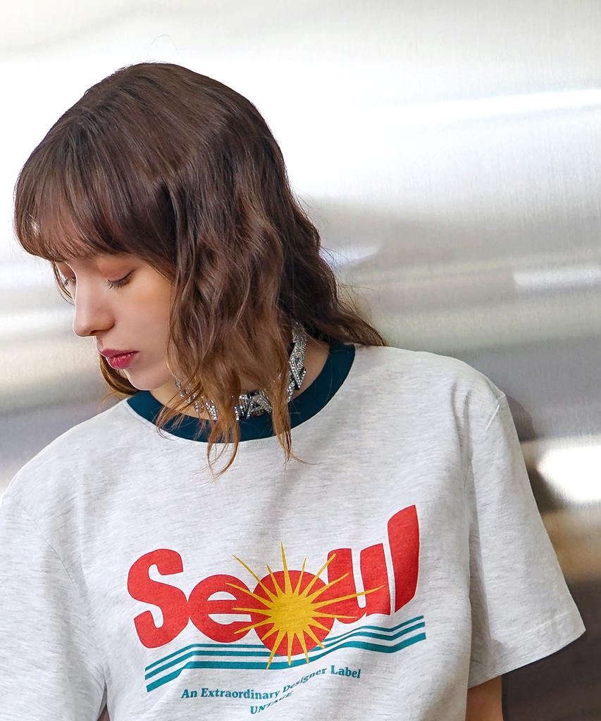 UNTAGE Seoul Print Ringer T-Shirt (Unisex)_Utt-St11