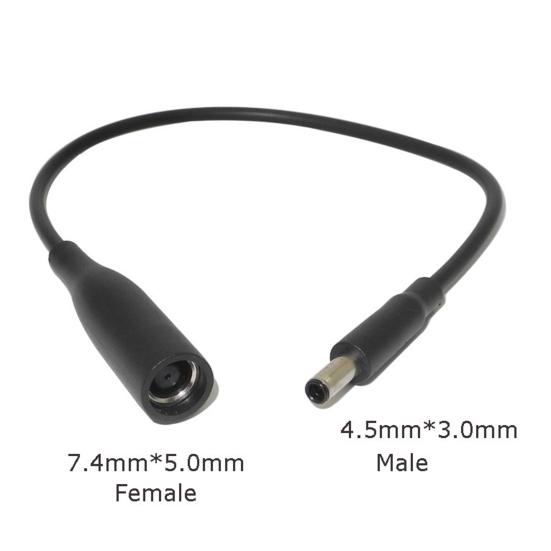Direct Current Power Adapter Cable 7.4x5.0MM Female to 4.5x3.0mm Male Laptops Computers Power Converter Cord