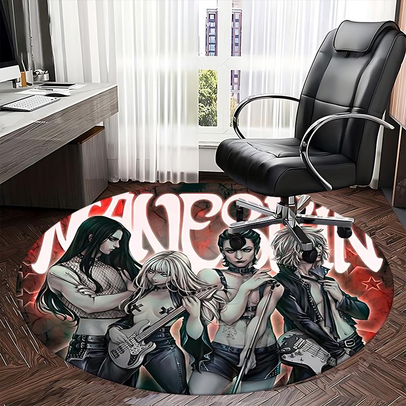 New Skin Round Chair Mat Stylish Round Carpet for Home Decor, Office Use, and Gift Ideas Perfect for Bedrooms, Living Roomss0176b