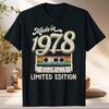 Сделано в 1978 году Ограниченная серия Все оригинальные детали Выдержано до совершенства Винтажная Мода Футболка Повседневная Базовая Футболка Мужская Футболка Топы
