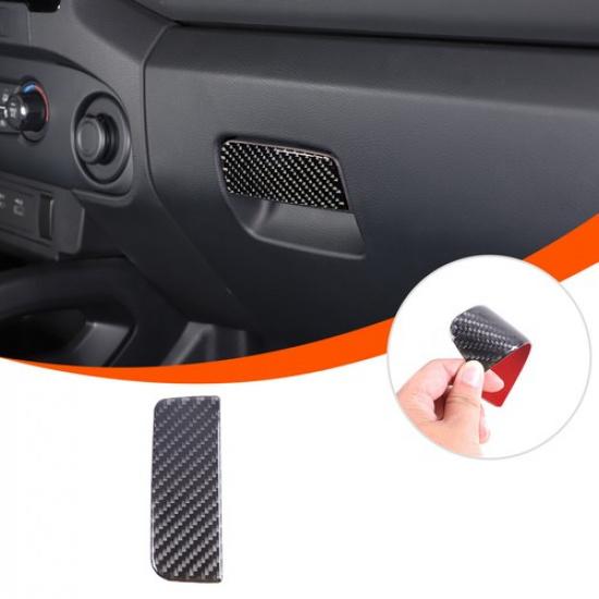 Мягкая отделка ручки ящика для хранения второго пилота из углеродного волокна для Nissan Frontier D41 2024+