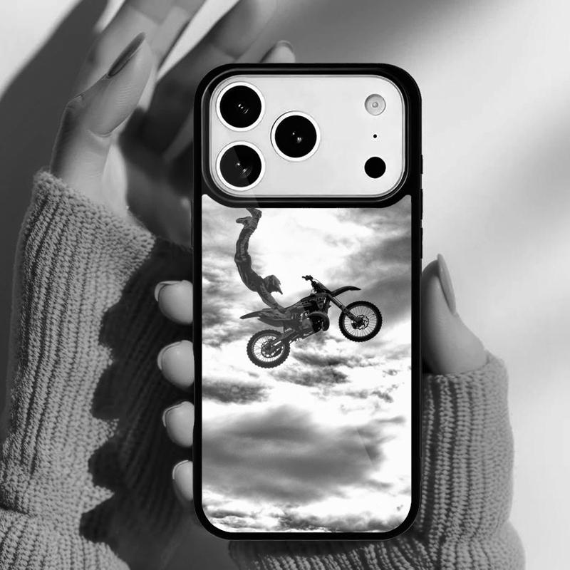 Чехол для телефона Moto Bike Motocross для iPhone 17 Air 16e 15 14 13 Pro Max Задняя крышка для 12 11 Pro Coque