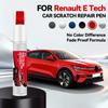 Для Renault E Tech 1990-2026 Ремонтная ручка для краски Подкрашивание Удаление царапин Сделай сам Автоаксессуары Черный Белый Серебристый Серый Синий Красный