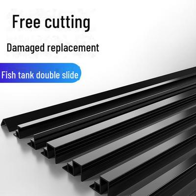 Стеклянная и пластиковая окантовка аквариума с черной двухслойной крышкой для домашнего слайда