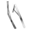 2Pcs Stainless Steel Triangle Bracket Wall Mounted Shelf Bookcase Support (14 )