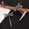 2/1 шт., заколка для волос в виде стрекозы, уникальная заколка для челки для женщин, винтажные аксессуары для волос, заколка для волос в лесном стиле, сказочная заколка-бабочка