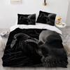 Микрофибровый комплект постельного белья «Скелет вороны» с наволочками 50x75см, винтажный пододеяльник с 3D-печатью на молнии для детей и взрослых