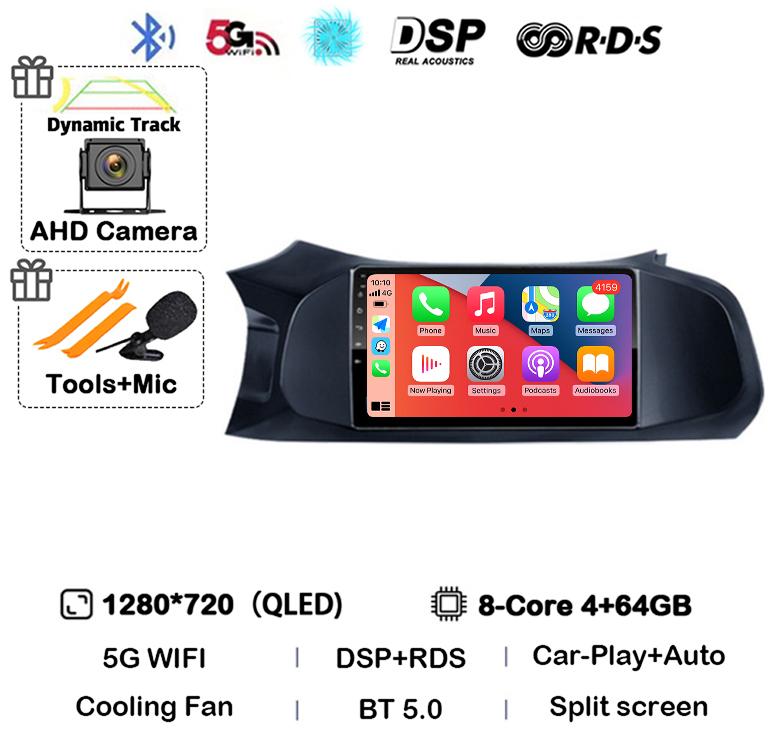 Android 14 Carplay Auto Car Radio For Chevrolet Onix 2012 - 2019 Multimedia Video Player Stereo Audio 2Din GPS WIFI+4G Head Unit