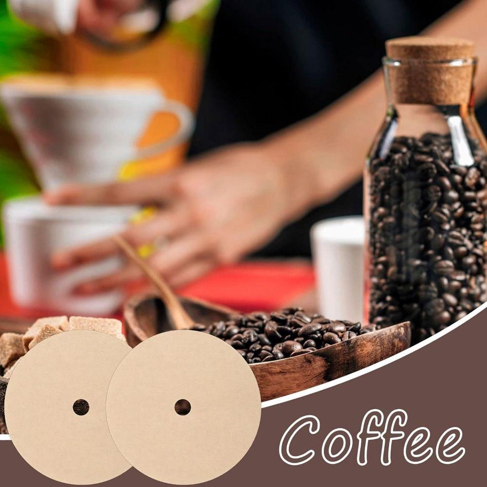 200 шт., натуральный сменный фильтр, неотбеленные фильтры для кофеварки, эспрессо