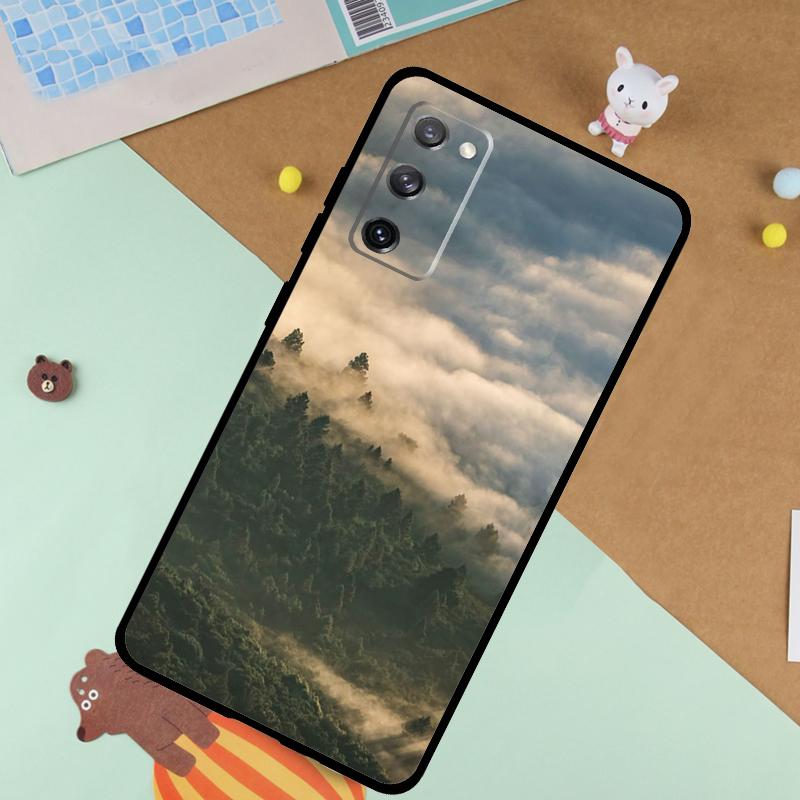Мягкий чехол с узором 'Лесное облако' для Samsung Galaxy S25 Ultra S9 S10 S20 S22 S21 Plus S23 FE S24 Ultra Чехол Funda