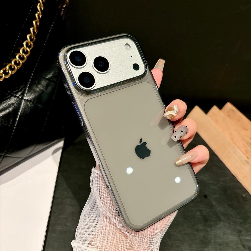 Ultra Thin HD Clear Hard PC Orange Color Phone Case For For Iphone 17 Pro Max Slim Transparent Solid Color Shockproof Armor Cover