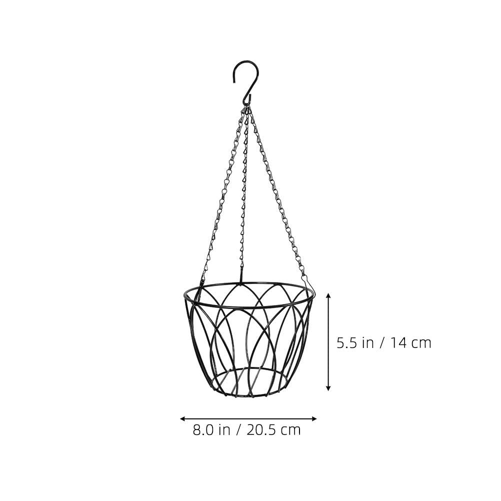 Iplusmile Planter Hanger Hanging Stand Wrought Iron Wire Flower Pot for Outdoor Plants Planter Shelf with Hooks Houseplant Hanging Plant Holder