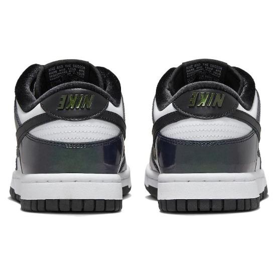 Nike Dunk Low SE Just Do It - радужные женские кроссовки разноцветные черно-белые FQ8143-001
