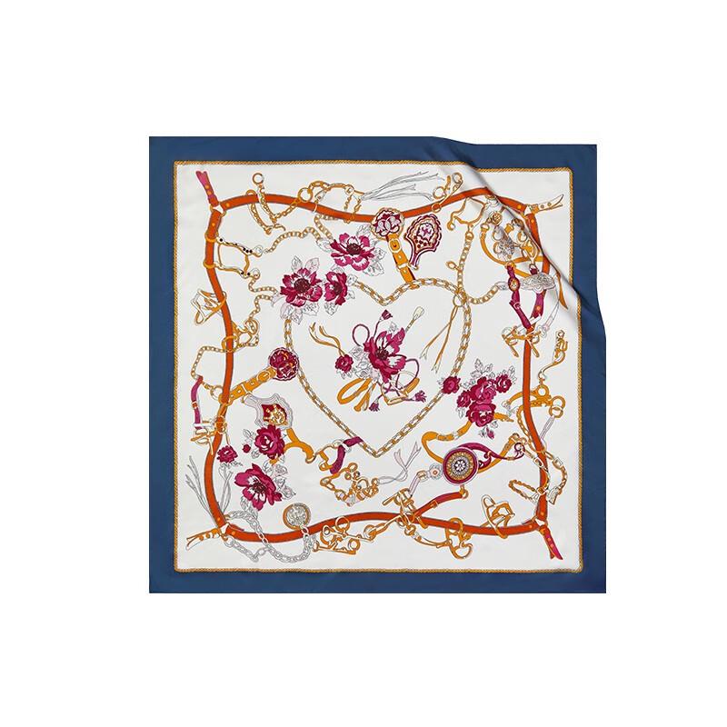 WENSLI Heart Lock Love Silk Scarf