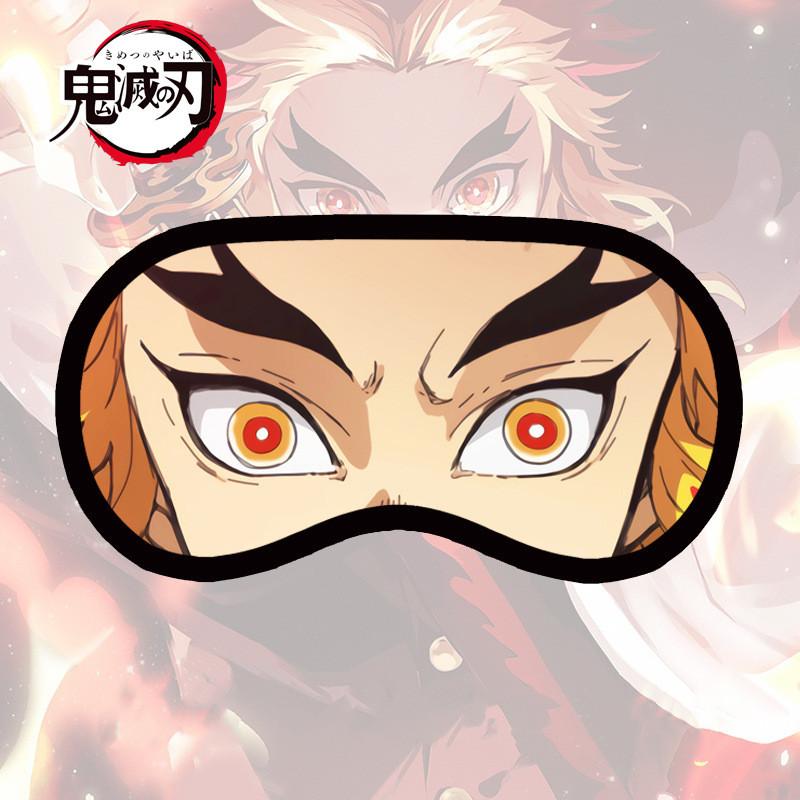 Anime Demon Slayer Eye Patch Kimetsu No Yaiba Kamado Tanjirou Cartoon Sleep Blindfold Shading Casual Eyes Mask Cosplay Props