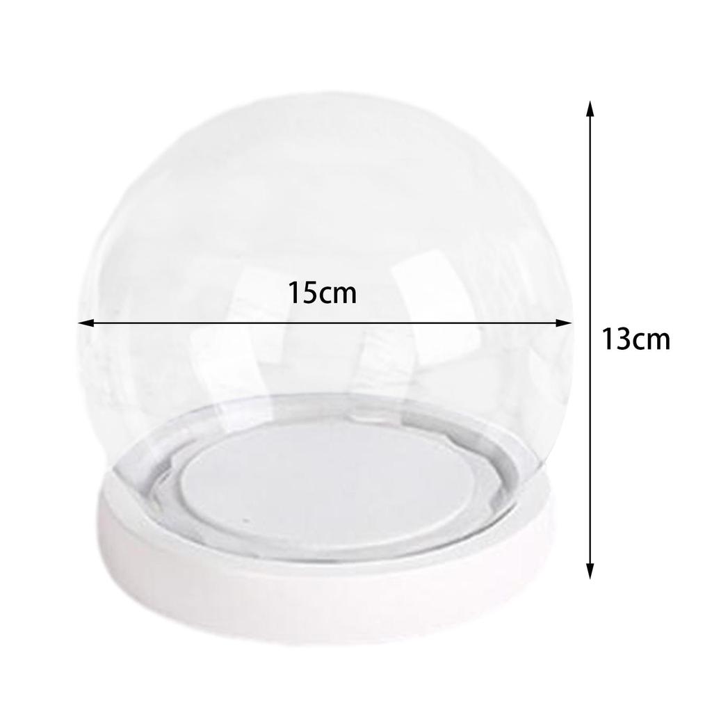 Clear Glass Dome with Base Decorative Cover Stand Display Case Jar Container for Keepsakes Collectibles Figure Anniversary Women