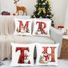 Наволочка с рисунком «26 букв» и «снеговик» для рождественской новогодней вечеринки, наволочка для зимней вечеринки, наволочка для детской комнаты для мальчиков и девочек, наволочка для подушки для дома