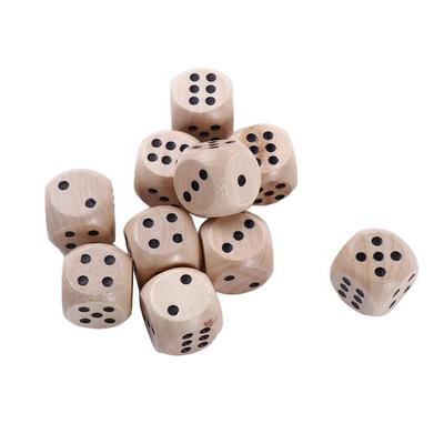 Игры 20 мм Настольные игры Игры с закругленными углами D6 Кубики 6-гранные кубики Квадратные кубики Деревянные кубики