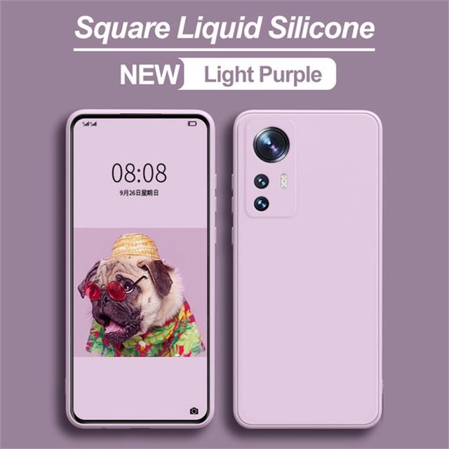 Чехлы для XIAOMI 12 Lite, мягкий жидкий силиконовый чехол для телефона для Xiaomi 12/12 Pro/12Lite 5G/12T Pro OnePlus 9 Redmi Note 10 11s 11, чехол с квадратным краем