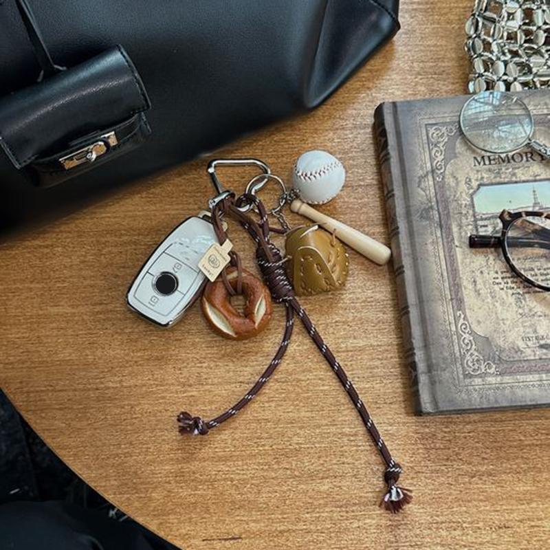 Yogodlns Милый бейсбольный хлеб, плетеная веревка, подвеска, сумка, аксессуар, модная сумка для хранения хлеба с щелочной водой, сделанная вручную