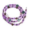 Natural Aventurine Amethyst Smoky Quartz Gemstone Beads Necklace 17" UB-4748 UB-4748