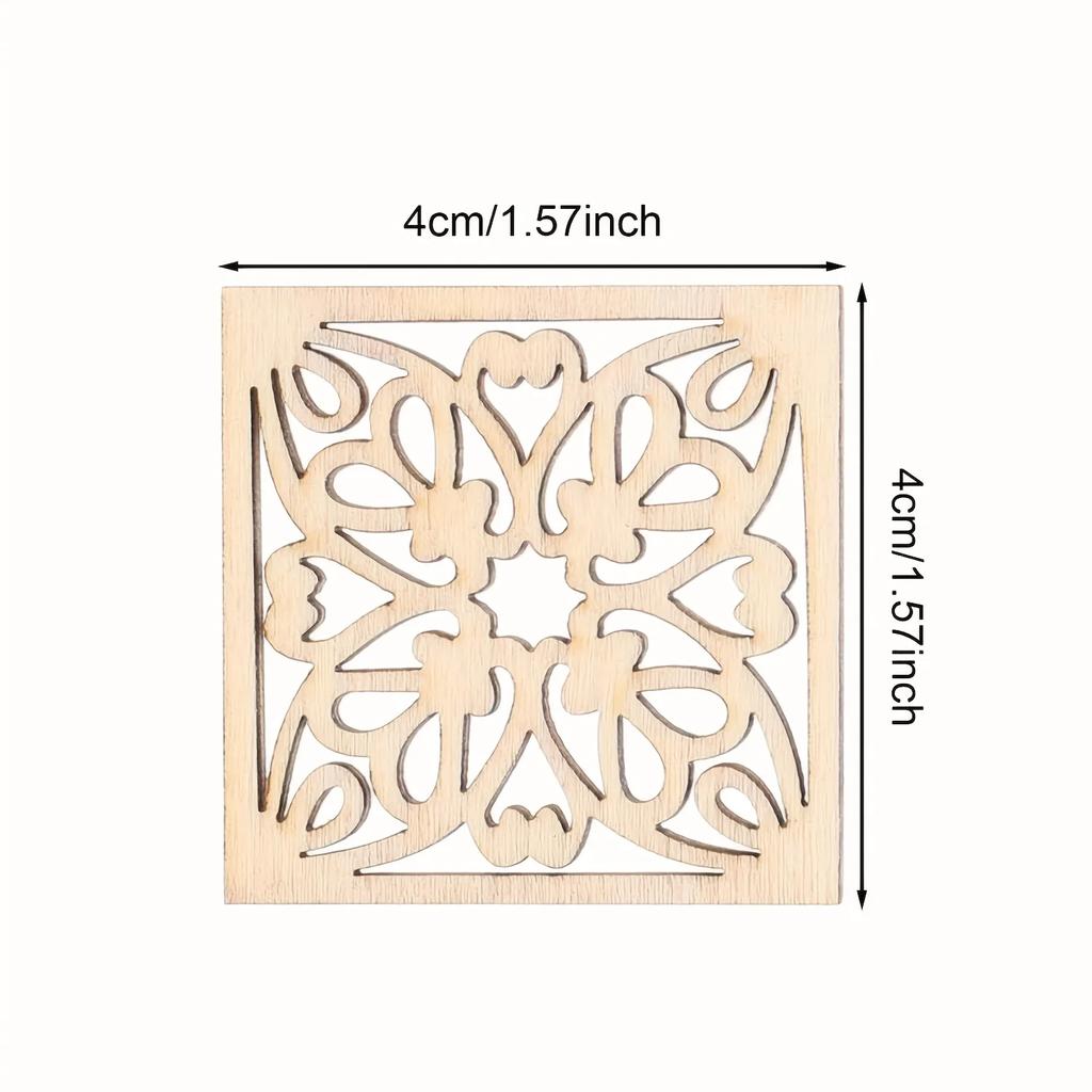 20 шт. Деревянные поделки Деревянные формы для поделок Цветочные ломтики Необработанные деревянные диски Деревянные детали для поделок Украшения Щепа