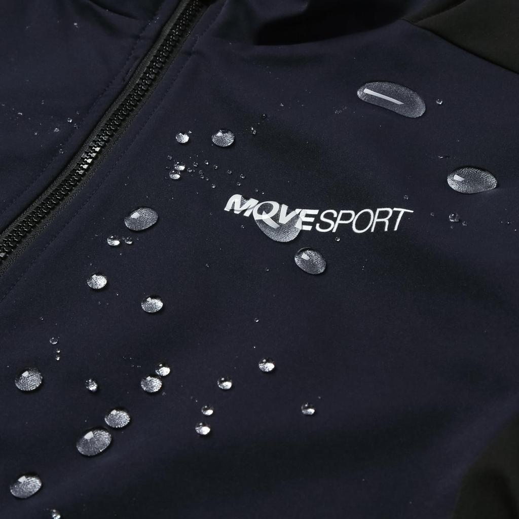 Джерси Descente HEATNAVI TOUGH Soft Shell Stand Jacket Водоотталкивающая тренировочная беговая темно-синяя [Move Sports]