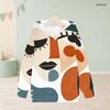 Girls Long Sleeve Hooded Pullover Abstract Leaf Printed Casual Sweatshirt