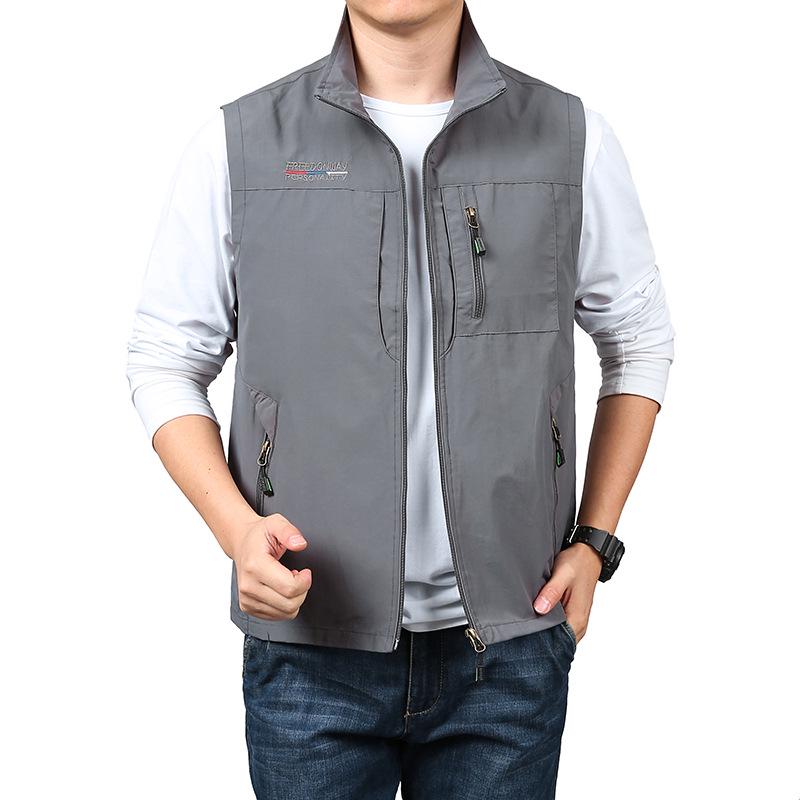 Мужской двухсторонний флисовый жилет для активного отдыха на свежем воздухе осенью/зимой