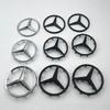 Новый C200 E200 Для Mercedes Benz 52 мм 58 мм ABS Хром Черная Звезда Логотип Mercedes Рулевое колесо Логотип Наклейка Для Mercedes Benz C E