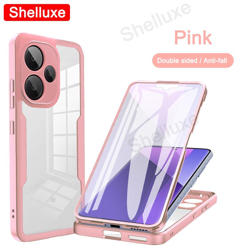 PocoM6 360 Полный корпус Передняя+Задняя Прозрачный Чехол Shelluxe Для Xiaomi POCO M6 M6Pro Pocophone M6 Pro Силиконовый Двусторонний Чехол для телефона