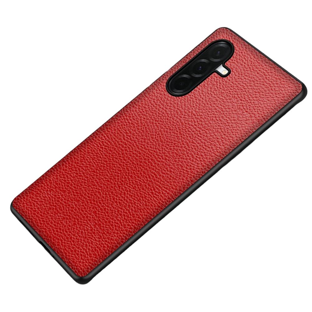 For Samsung Galaxy A54 5G Case Litchi Texture PU Leather Coated PC + TPU Protective Phone Back Cover