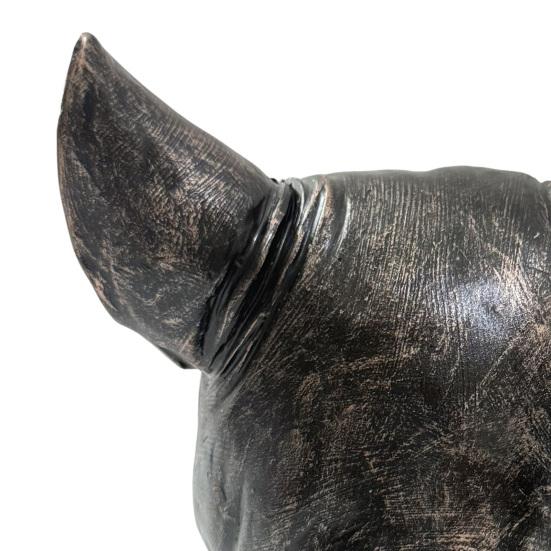 Юшенг Демоническая Собака Украшение на Капот Автомобиля Смоляная Скульптура с Красными Глазами и Клыками Атмосферостойкий Автомобильный Декор для Седанов Грузовиков Джипов