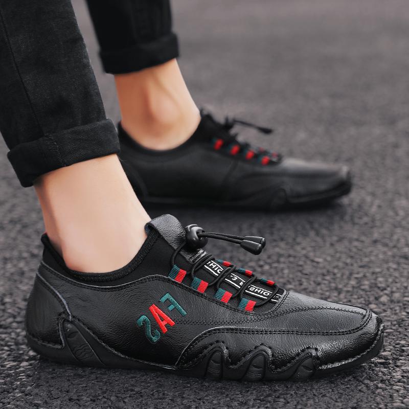 Men's Shoes Trendy Soft Flat Shoes Comfortable Driving Shoes Mens White Loafers