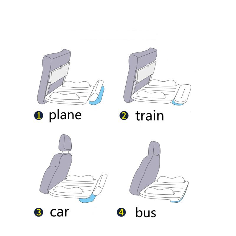 Надувная кровать для автомобиля, кровать для путешествий в самолете, портативная надувная кровать для высокоскоростных поездов, флокированный матрас из ПВХ
