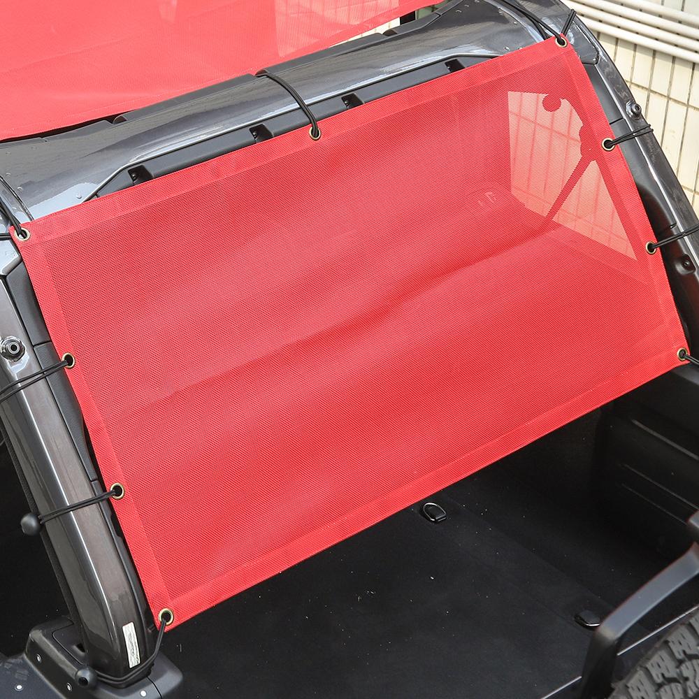 Car Trunk Sunshade Mesh Sunscreen Cover for Jeep Wrangler TJ/JK/JL 4-Door Version, BJ40L/BJ40 Plus Exterior Accessories, UV Protection