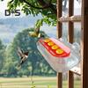 Window Hummingbird Feeder Strong Suction Cup Hummingbird Feeder with 4 Feeding Ports Plastic Birds Water Station Tray