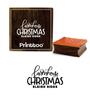 Printtoo Farm House Christmas Sleigh Rides Word Design Wooden Rubber Stamp Block-2 x 2