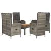 VidaXL 5-piece Garden Dining Set with Cushions Grey 3185087